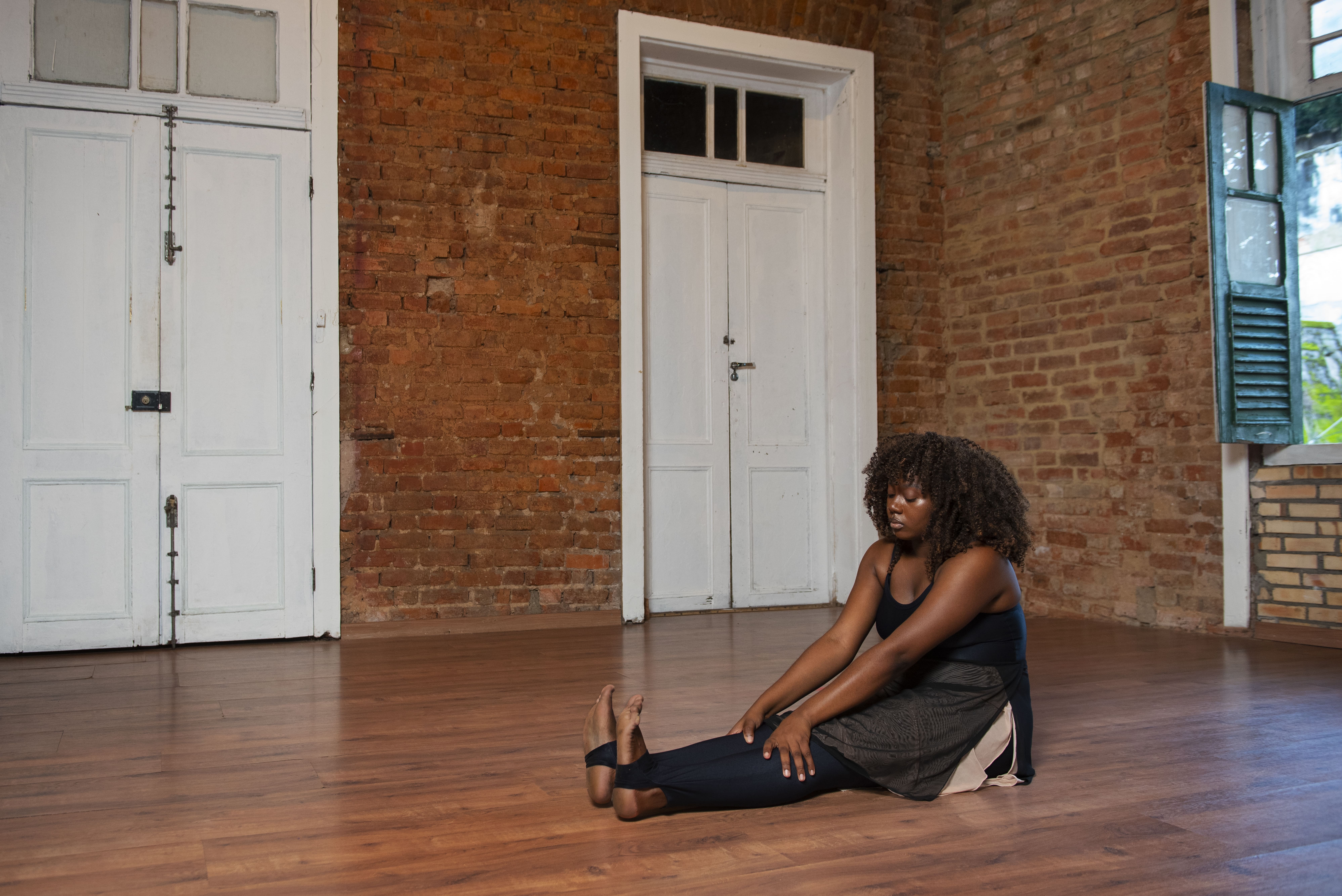 Yoga pose demonstration